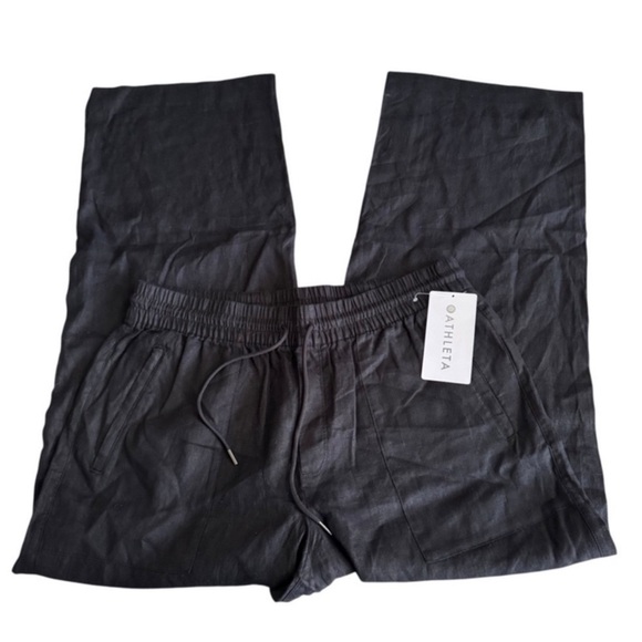 Athleta Retreat Wide Leg Linen Pant NWT LARGE - Picture 8 of 9